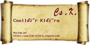 Csellár Klára névjegykártya